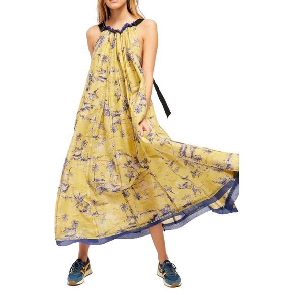Free People Dresses & Skirts - Free People Gauzy Trapeze Toile Print Maxi Dress